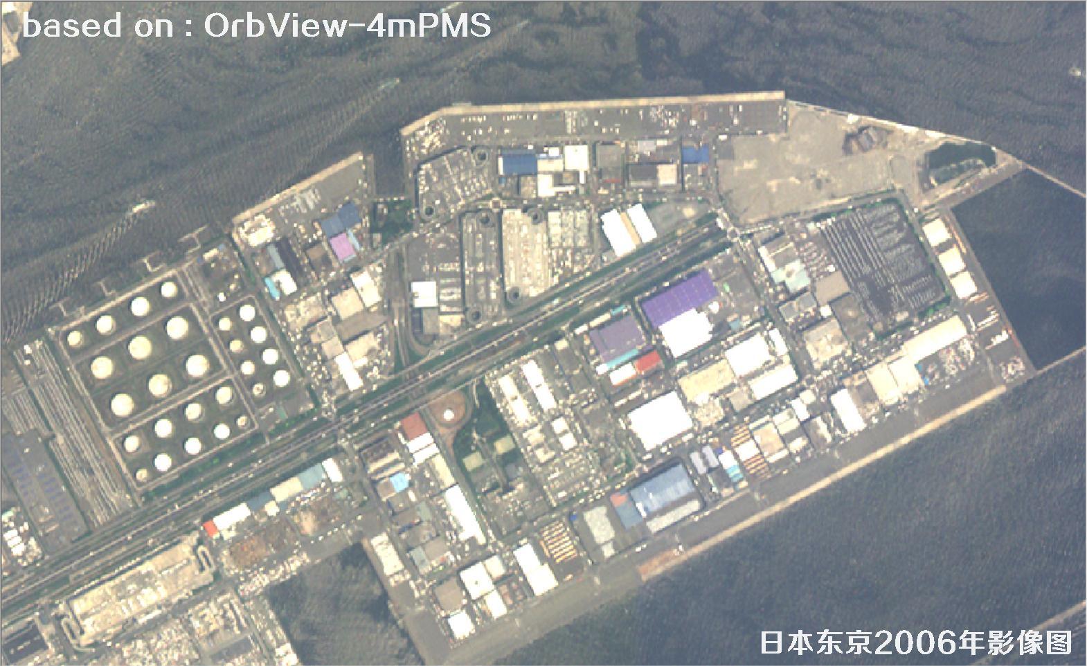 日本东京2006年OrbView卫星4米多光谱影像