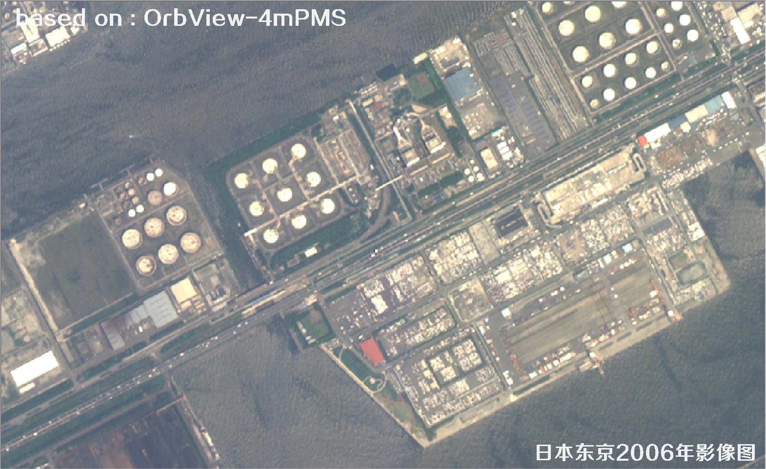 日本东京2006年OrbView卫星4米多光谱影像