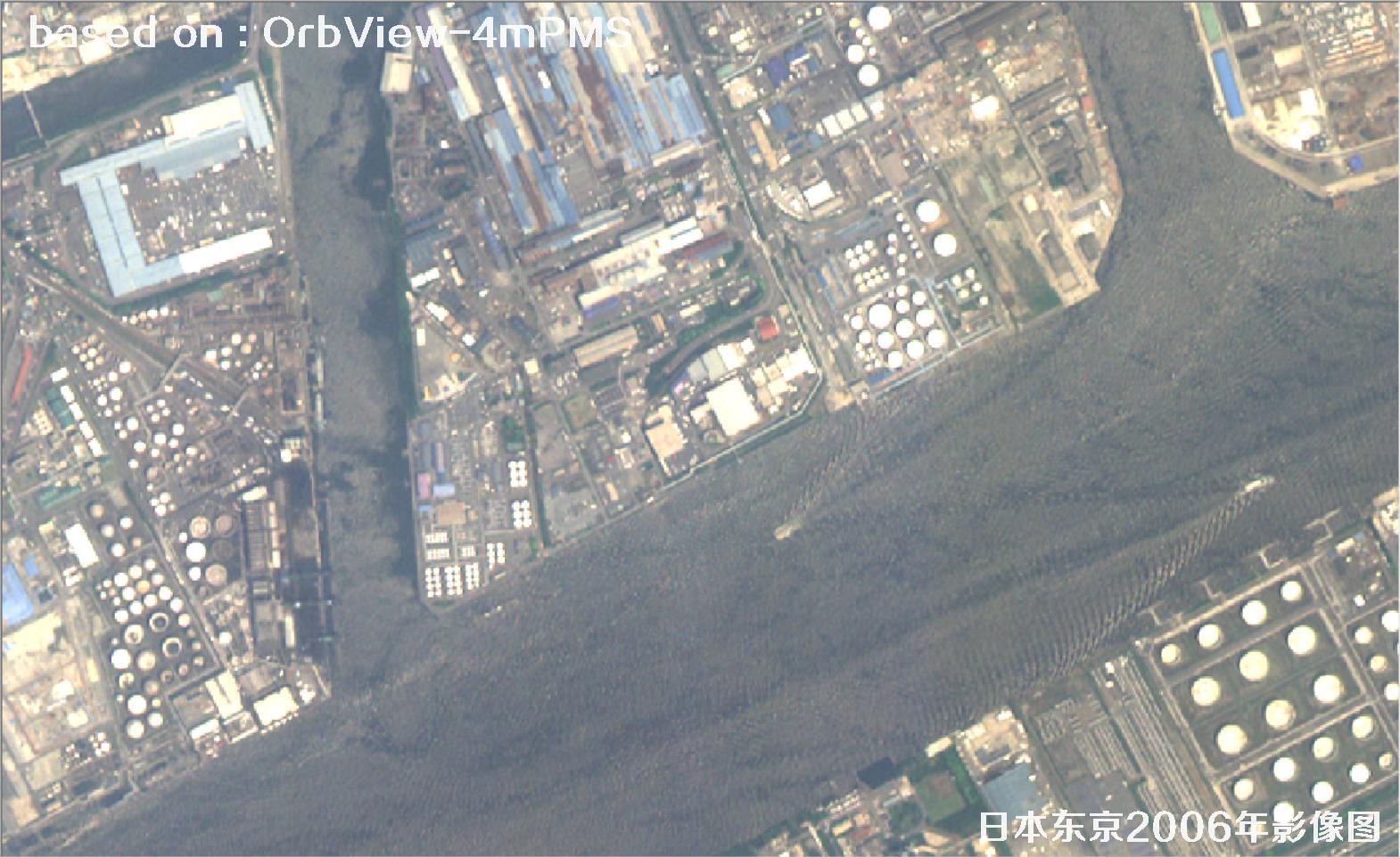 日本东京2006年OrbView卫星4米多光谱影像