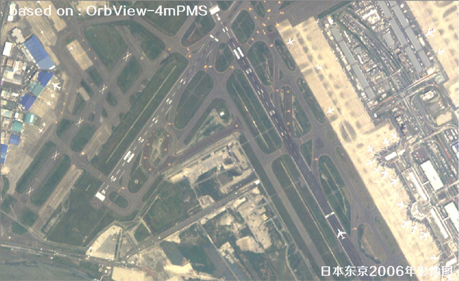 日本东京2006年OrbView卫星4米多光谱影像