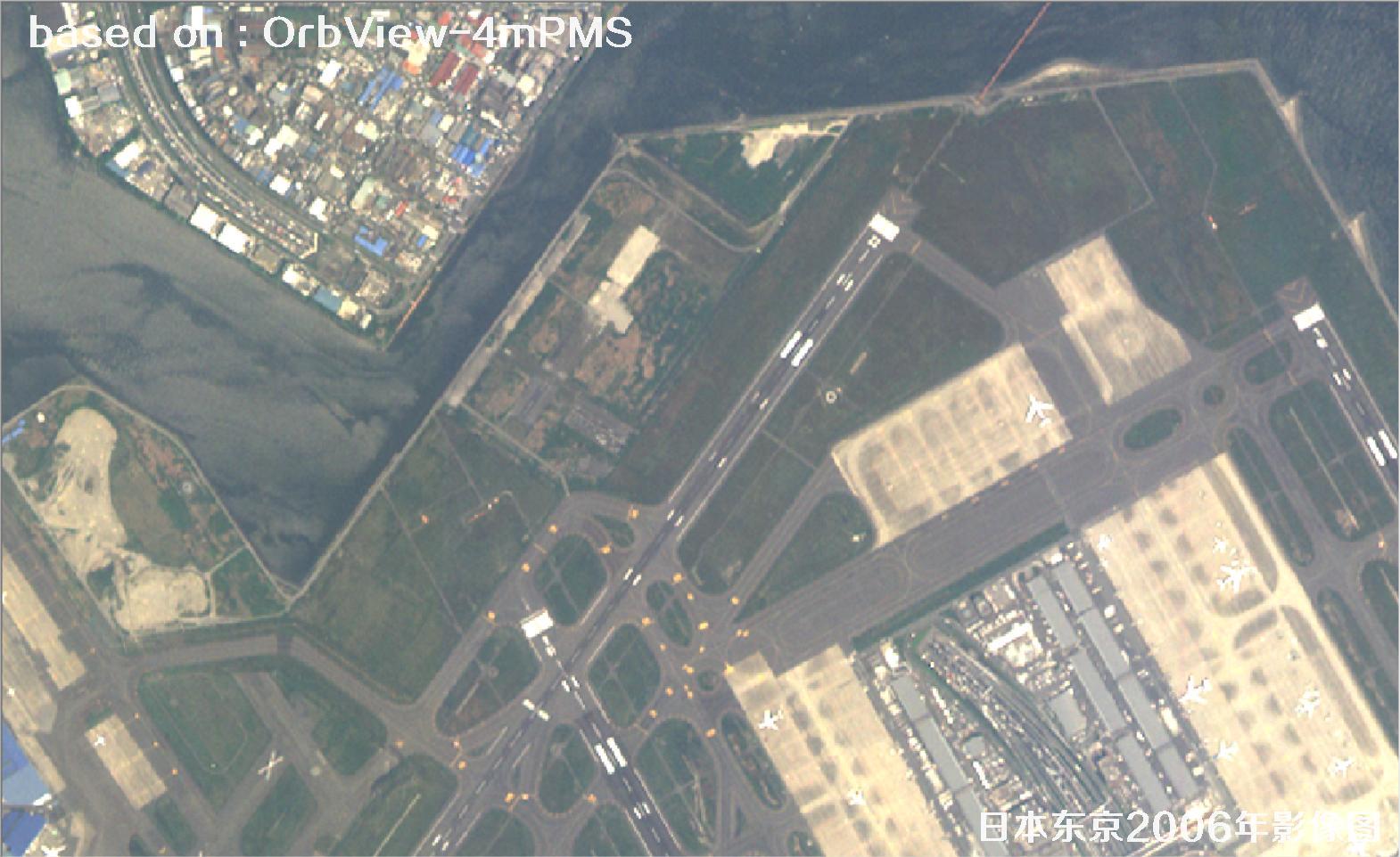 日本东京2006年OrbView卫星4米多光谱影像
