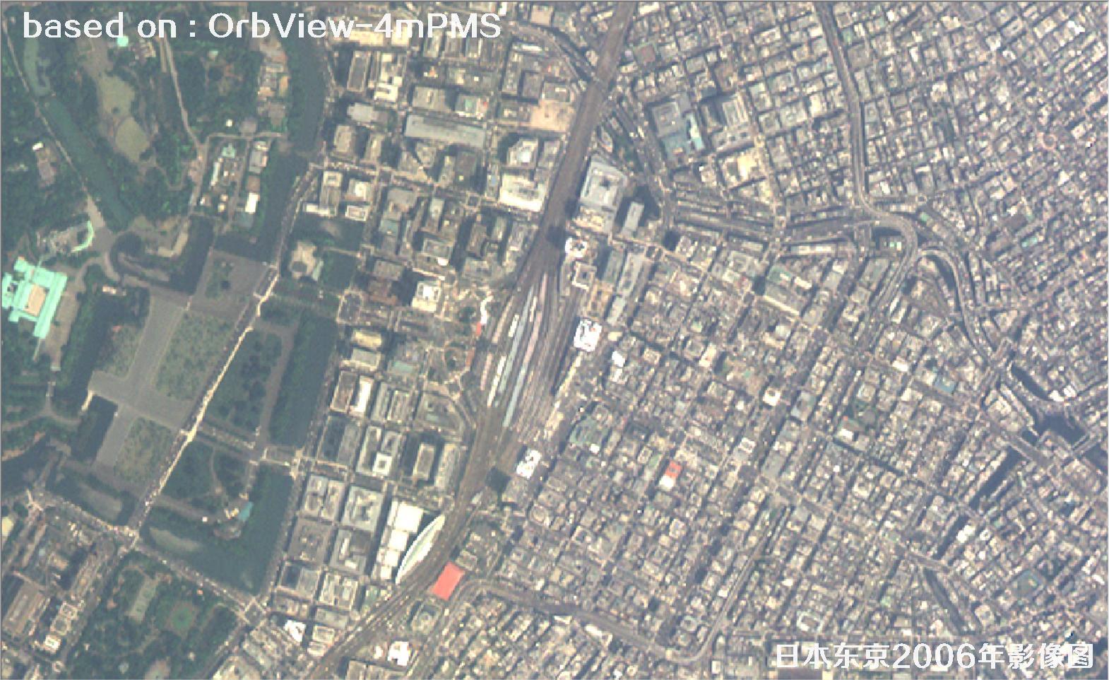 日本东京2006年OrbView卫星4米多光谱影像