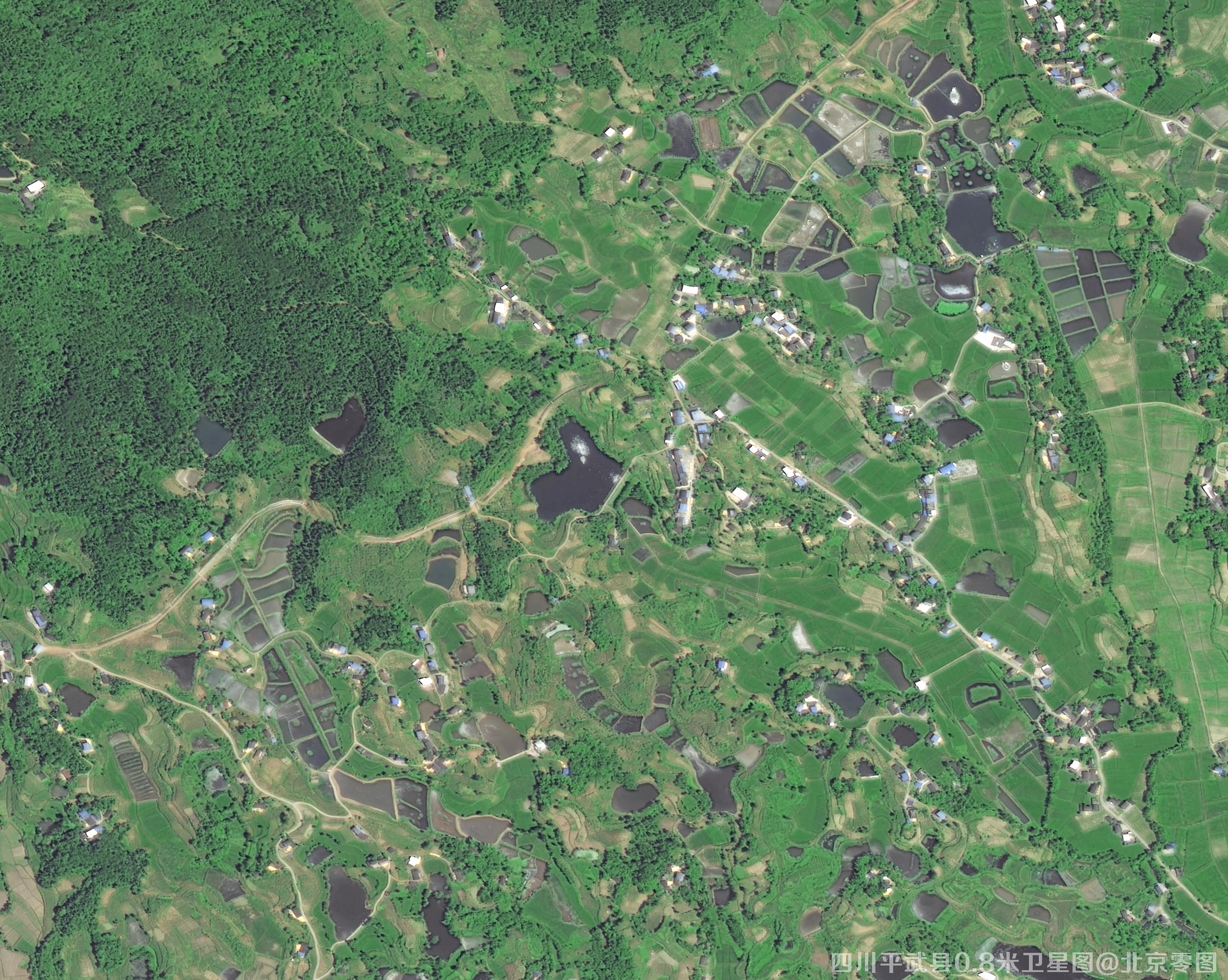 四川平武县2021年0.8米卫星图