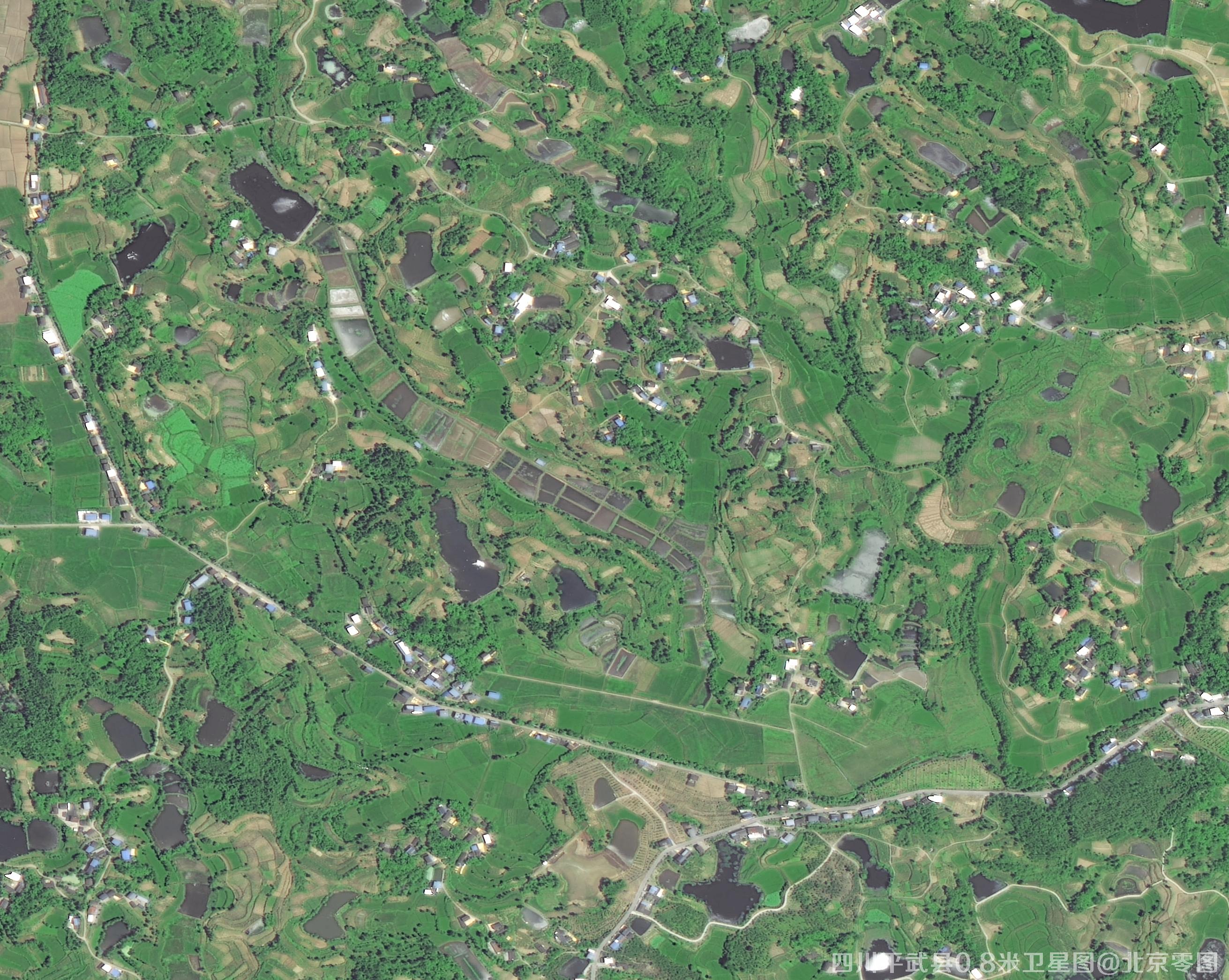 四川平武县2021年0.8米卫星图