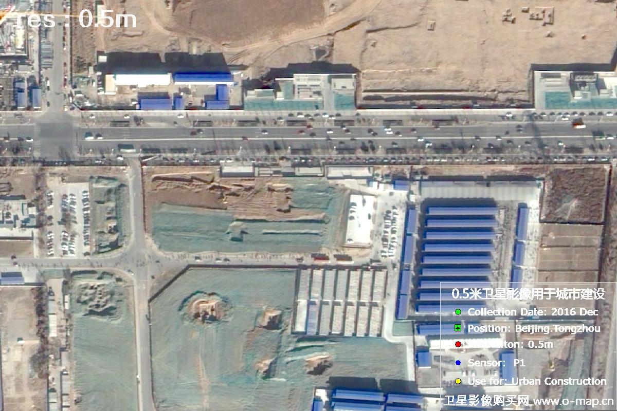 北京通州区2016年0.5米城市建设卫星影像图