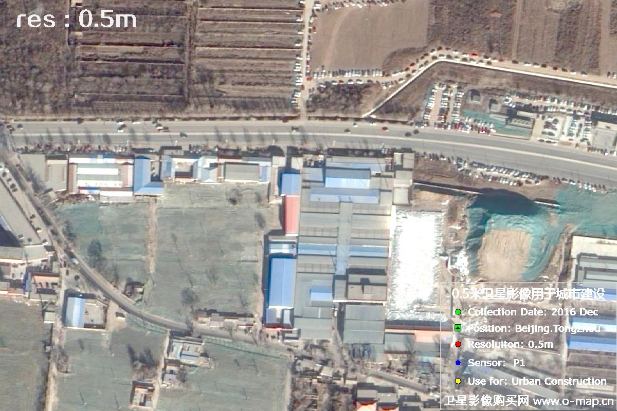 北京通州区2016年0.5米城市建设卫星影像图