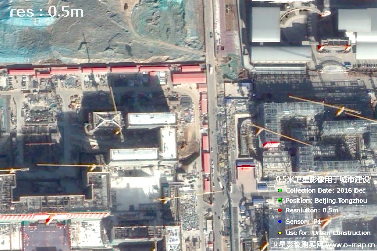 北京通州区2016年0.5米城市建设卫星影像图