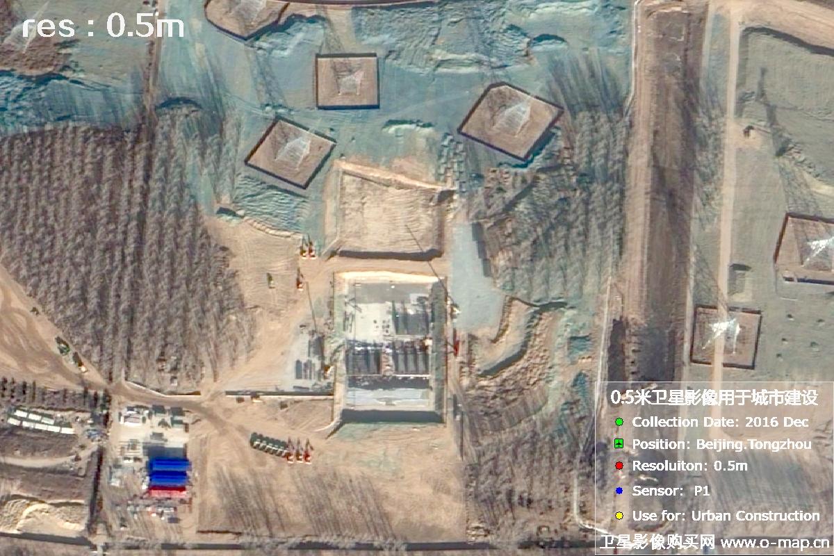 北京通州区2016年0.5米城市建设卫星影像图