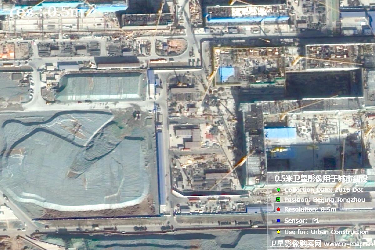 北京通州区2016年0.5米城市建设卫星影像图