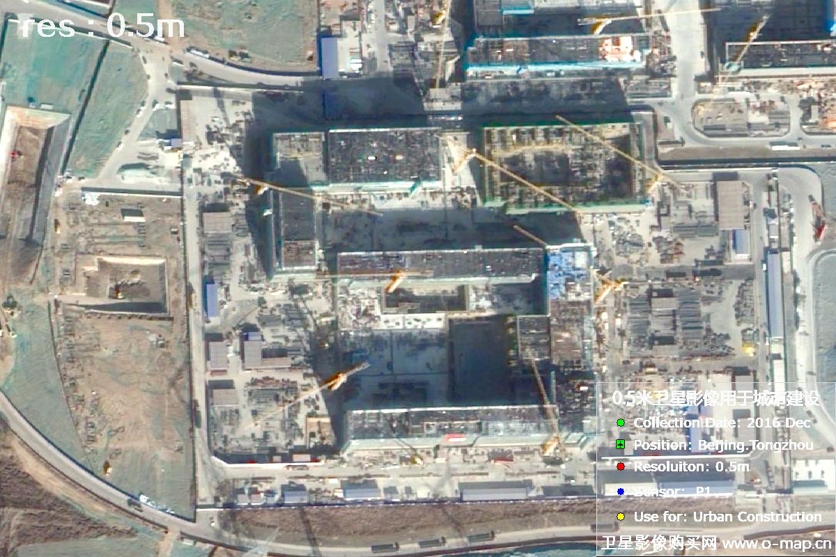 北京通州区2016年0.5米城市建设卫星影像图