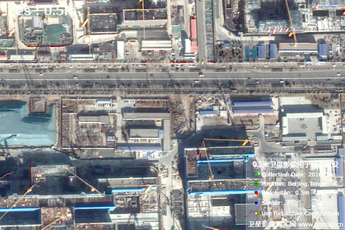北京通州区2016年0.5米城市建设卫星影像图