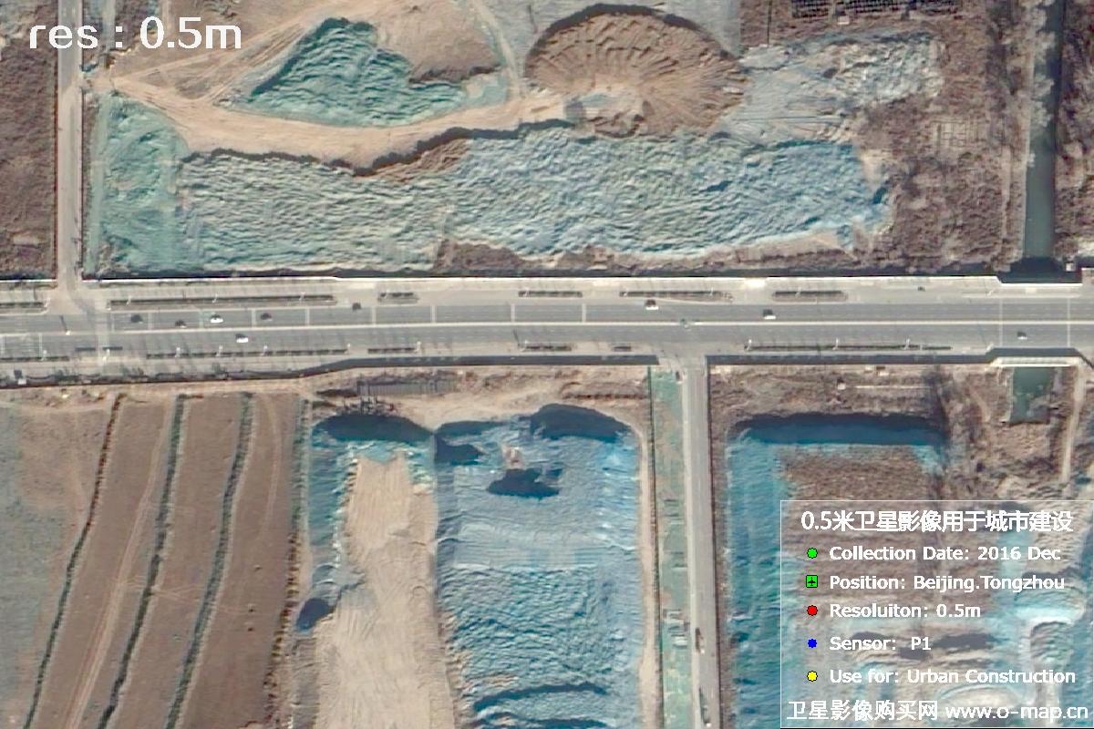 北京通州区2016年0.5米城市建设卫星影像图