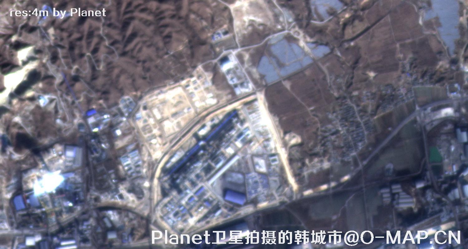 Planet卫星拍摄的陕西省韩城市4米影像图