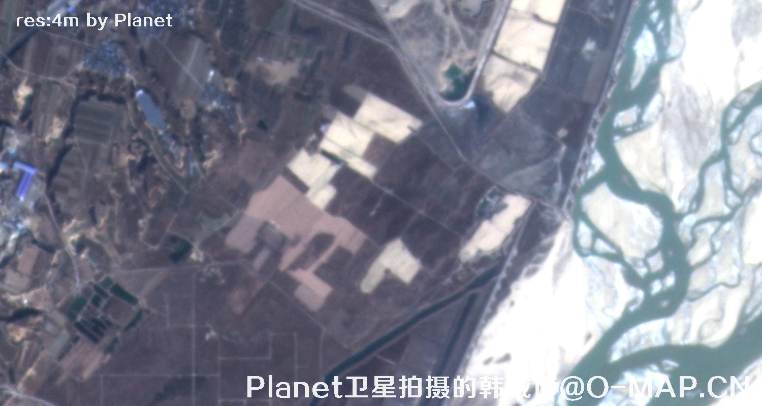 Planet卫星拍摄的陕西省韩城市4米影像图