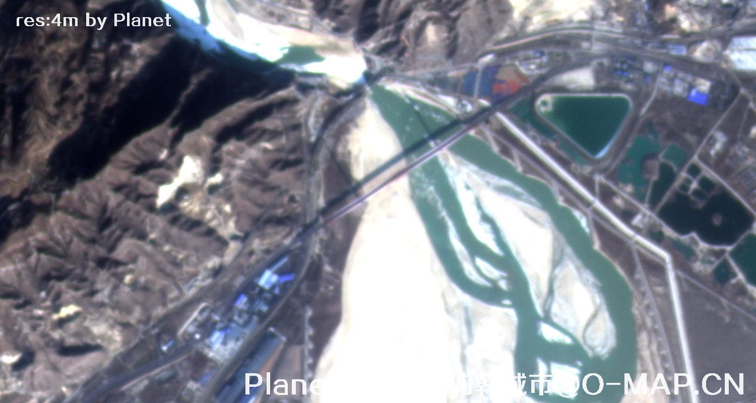 Planet卫星拍摄的陕西省韩城市4米影像图
