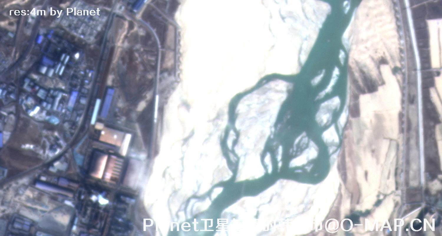 Planet卫星拍摄的陕西省韩城市4米影像图