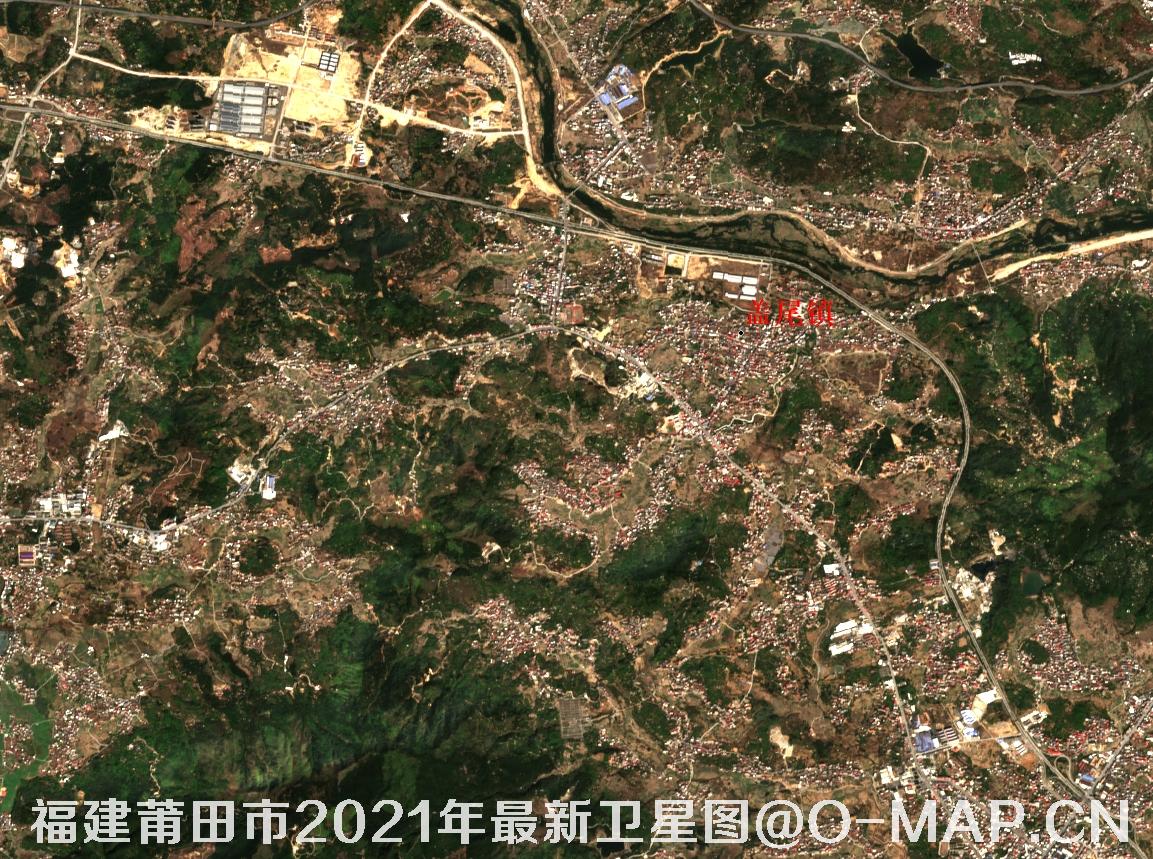 福建省莆田市周边区域2021年最新卫星图