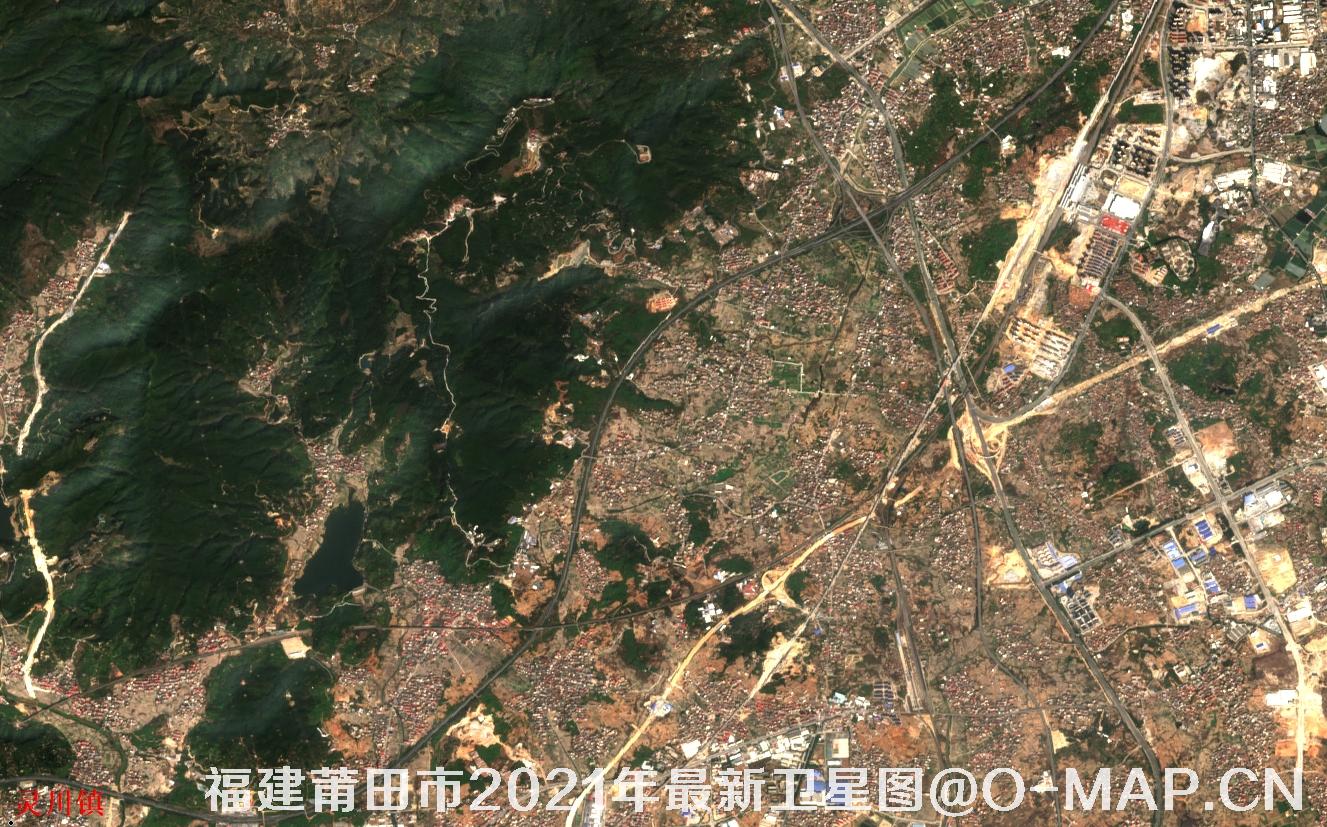 福建省莆田市周边区域2021年最新卫星图