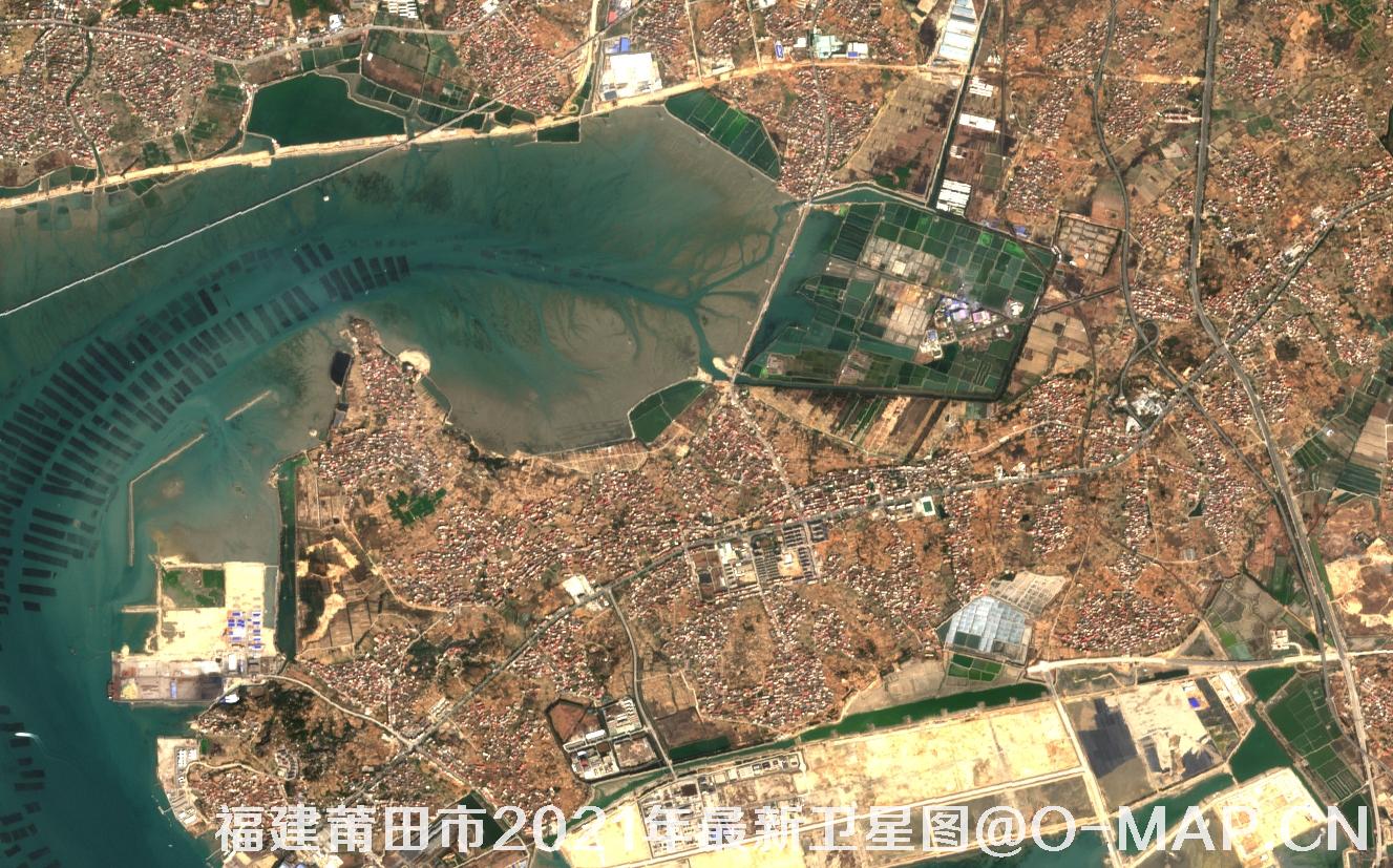 福建省莆田市周边区域2021年最新卫星图