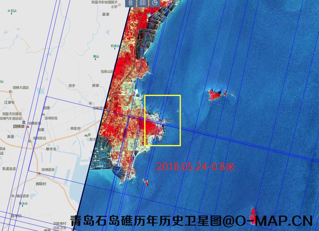 青岛石岛礁2005年到2020年历史卫星图