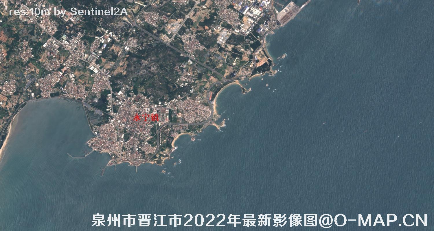 福建省泉州市和晋江市2022年5月份卫星图