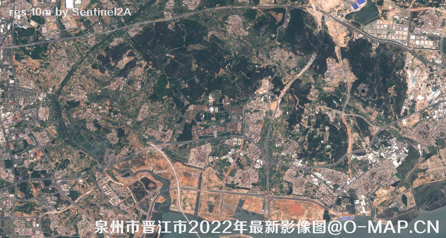 福建省泉州市和晋江市2022年5月份卫星图
