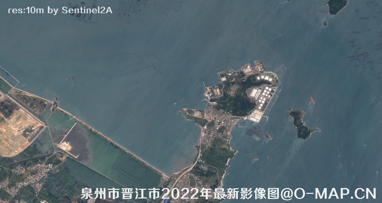 福建省泉州市和晋江市2022年5月份卫星图