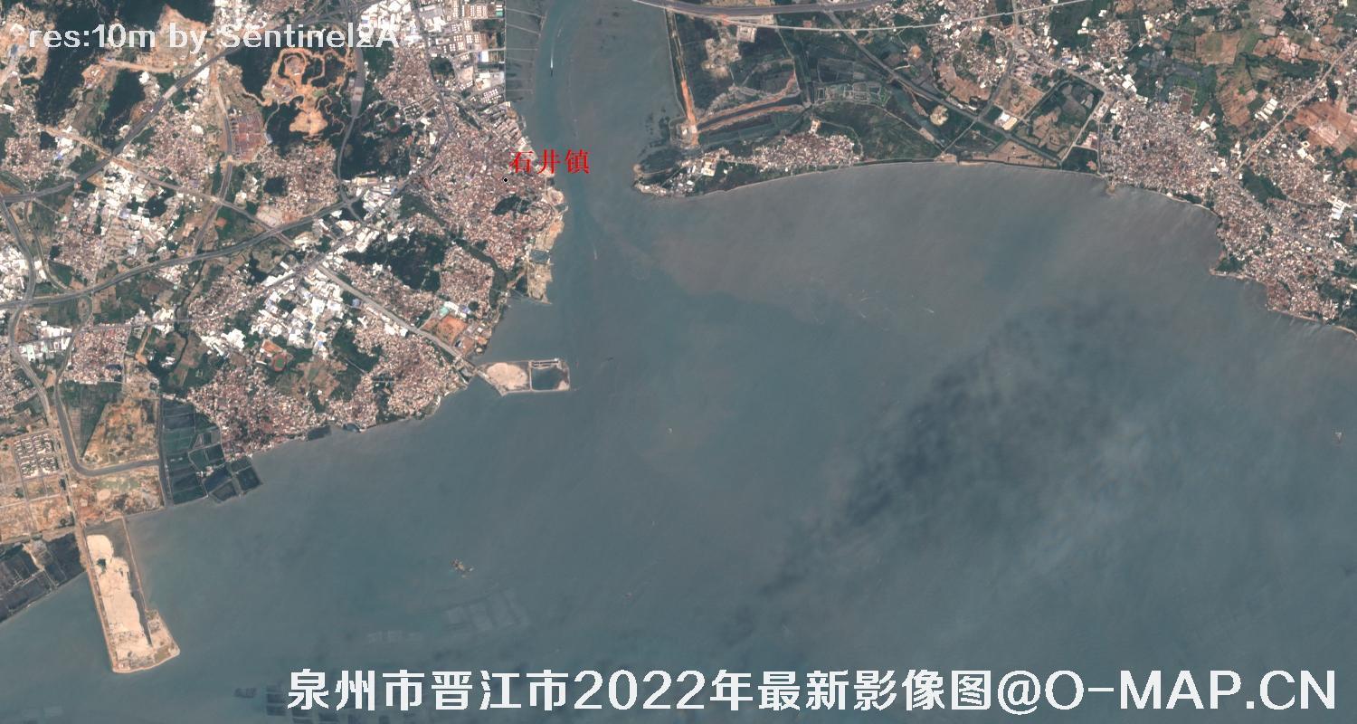 福建省泉州市和晋江市2022年5月份卫星图