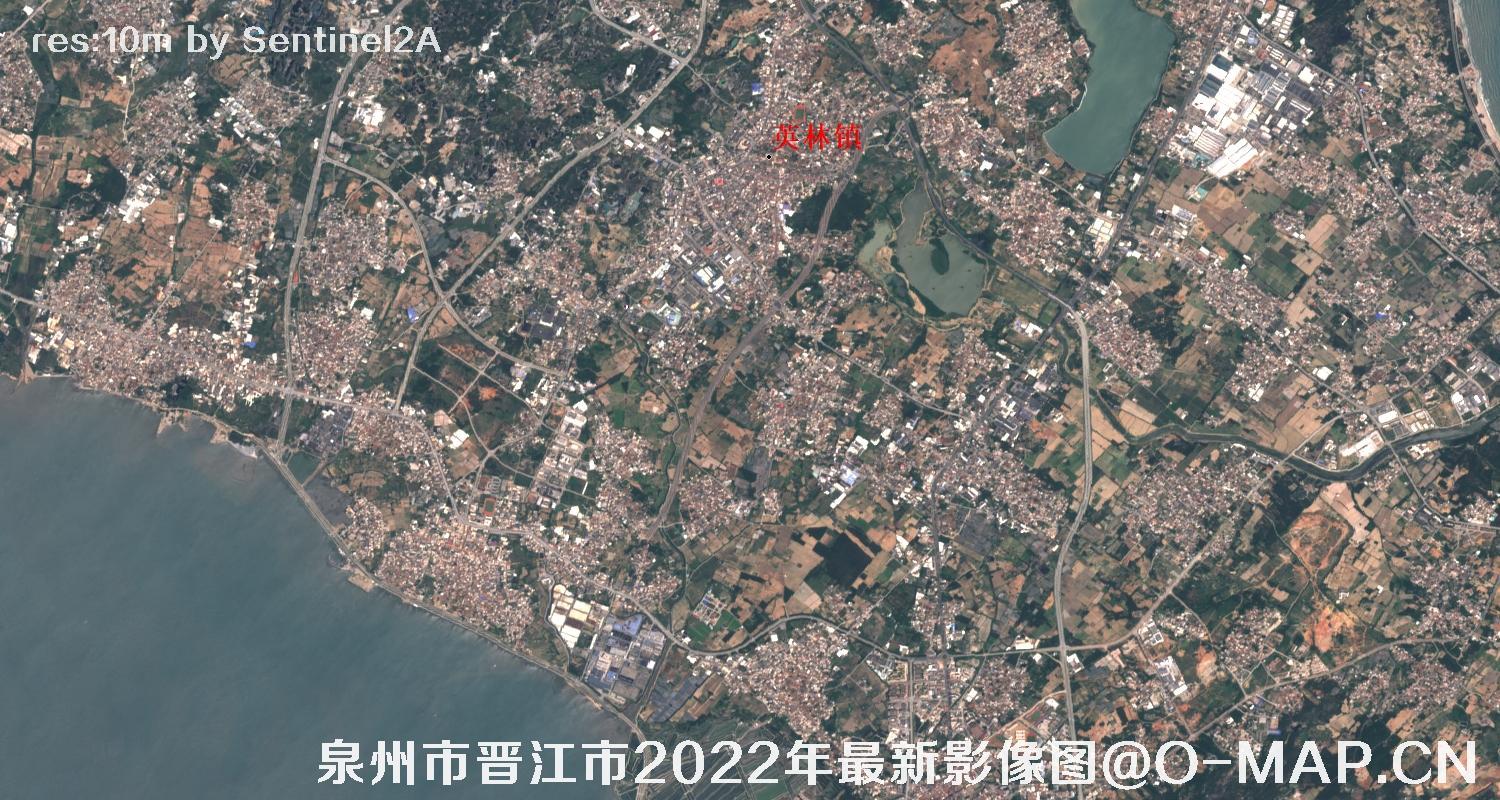 福建省泉州市和晋江市2022年5月份卫星图