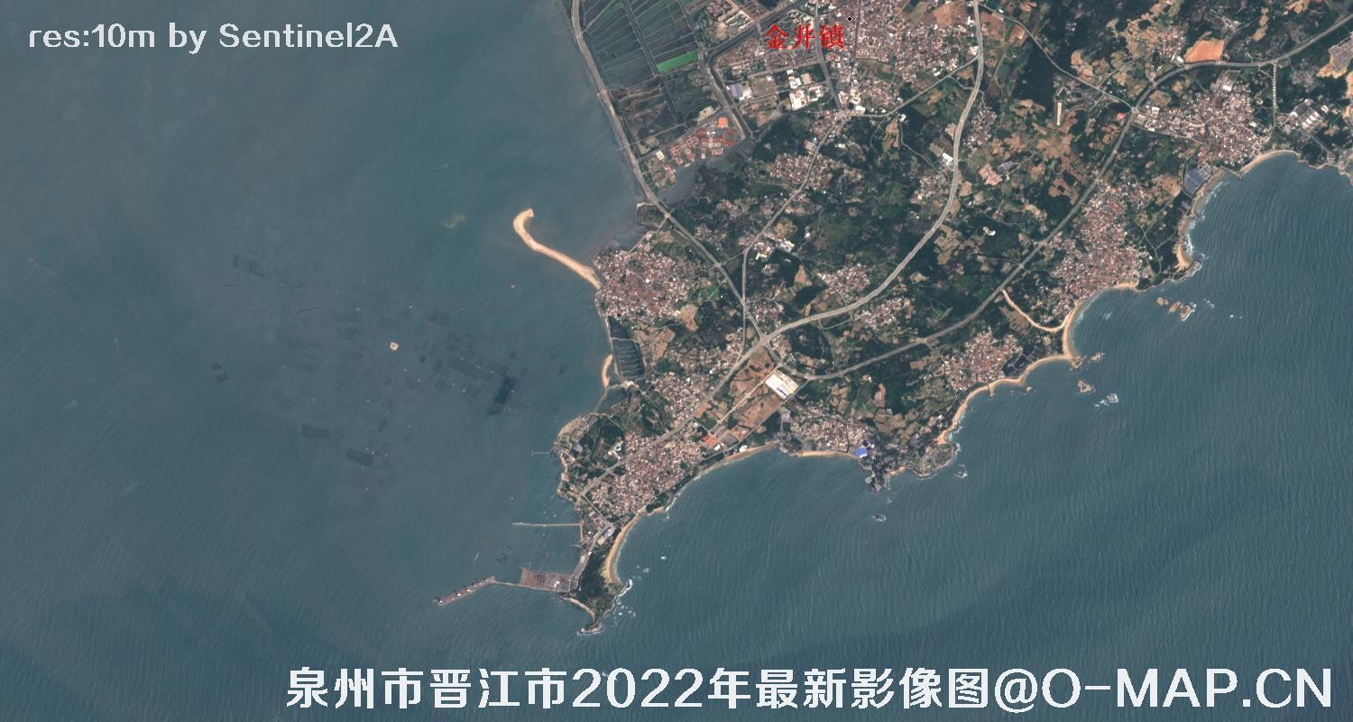 福建省泉州市和晋江市2022年5月份卫星图