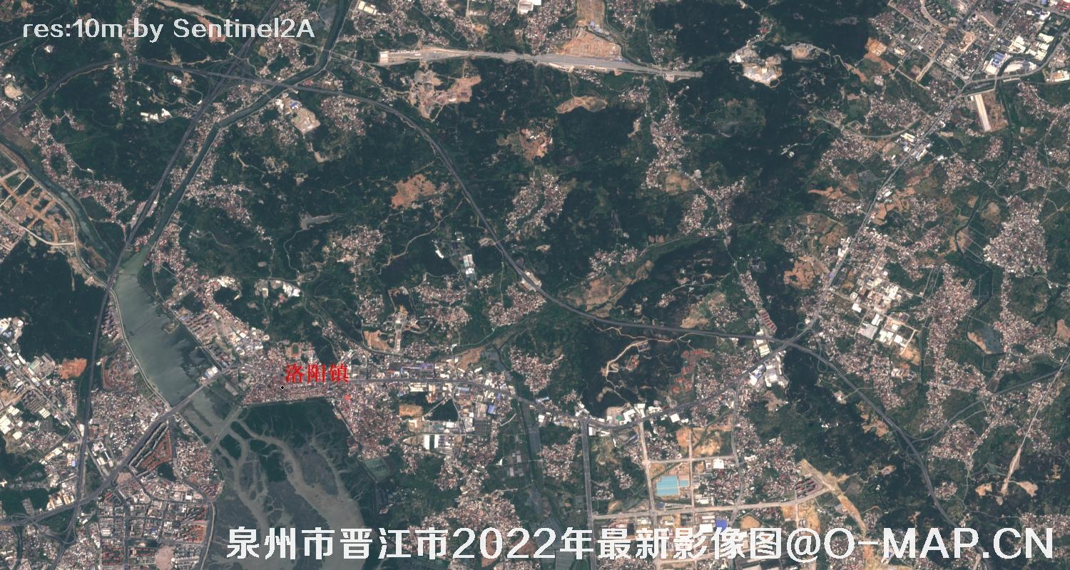 福建省泉州市和晋江市2022年5月份卫星图