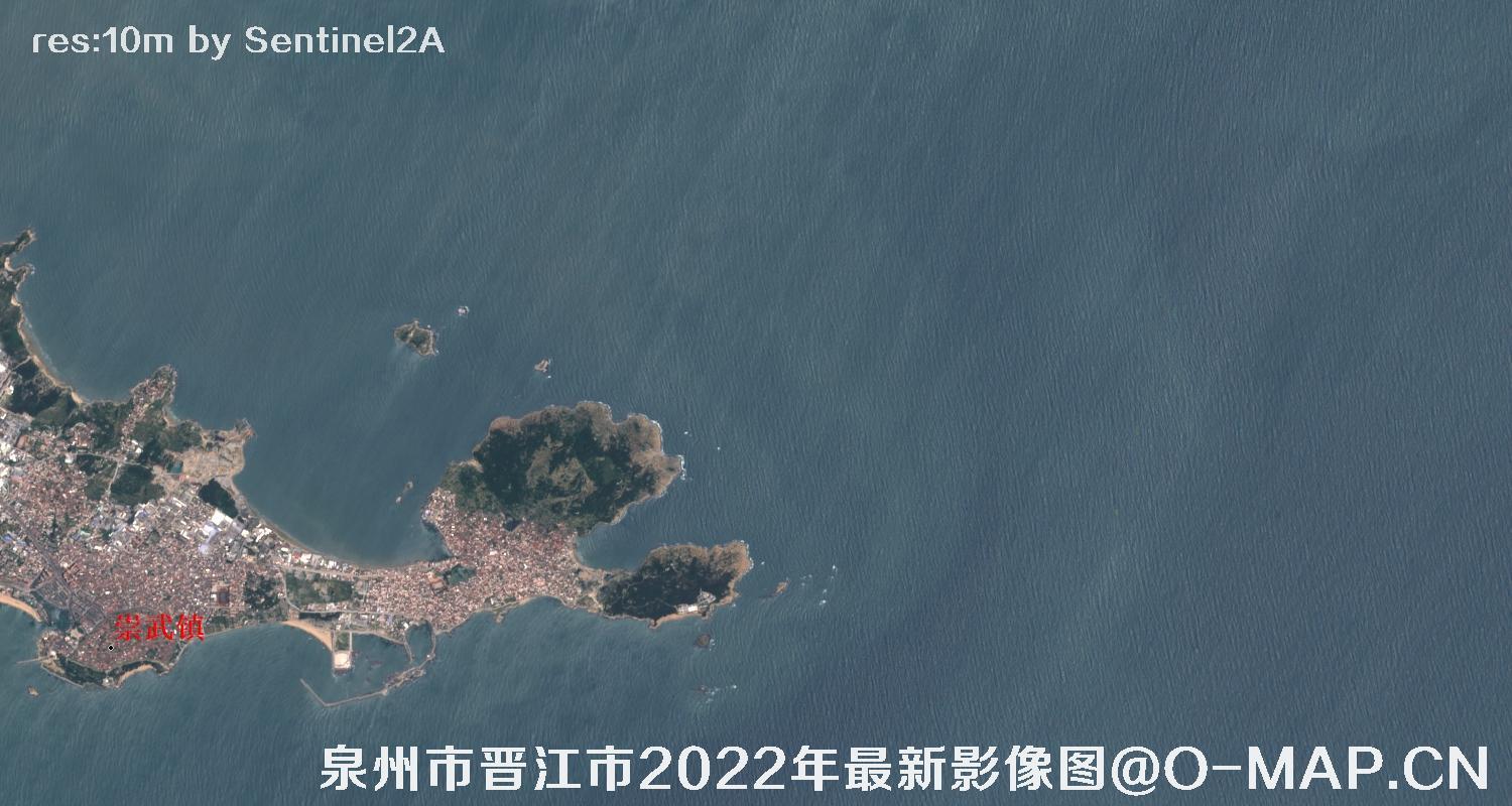 福建省泉州市和晋江市2022年5月份卫星图