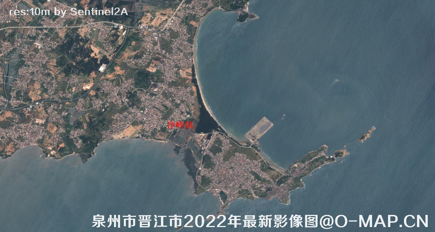 福建省泉州市和晋江市2022年5月份卫星图