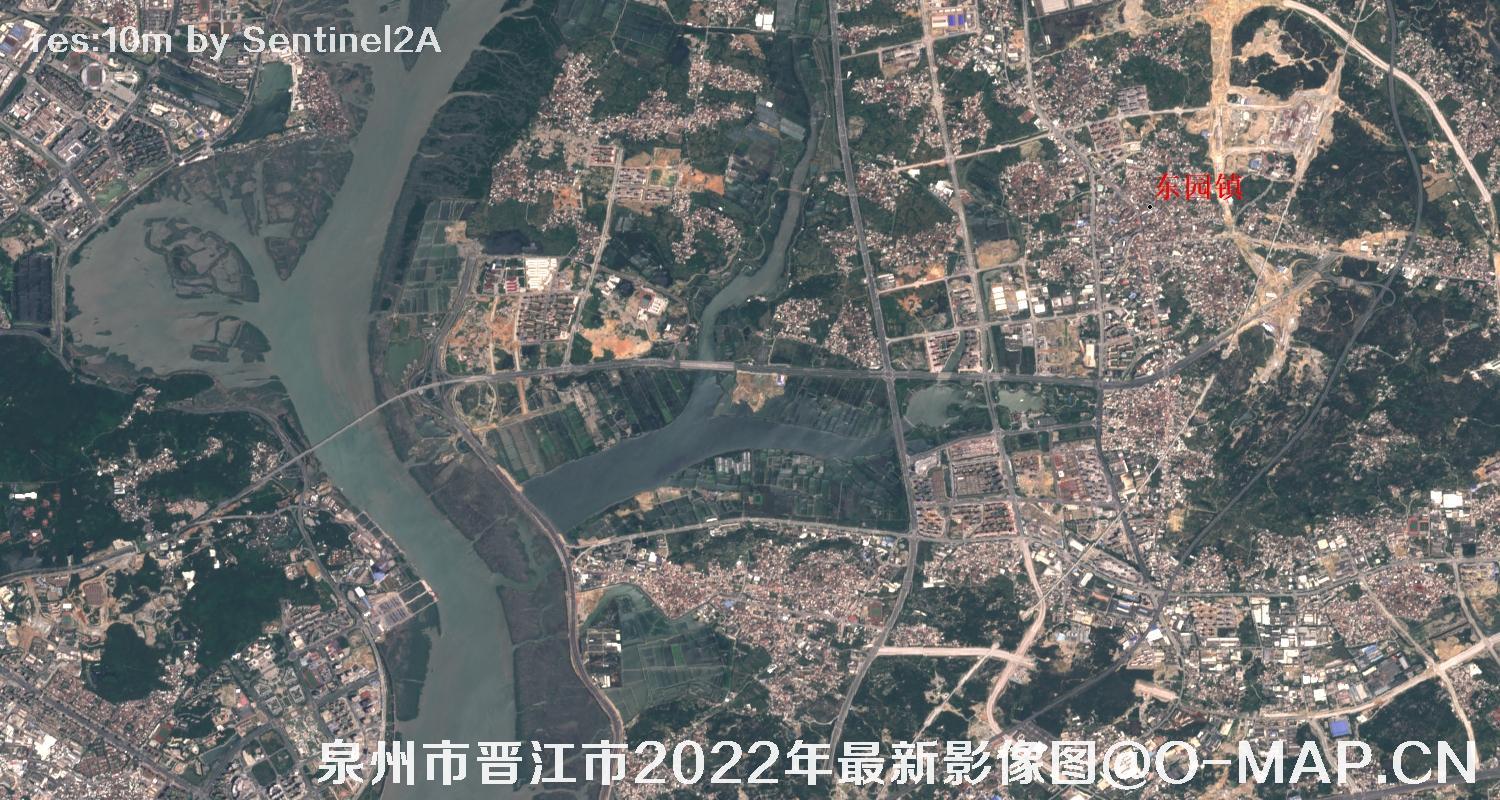 福建省泉州市和晋江市2022年5月份卫星图