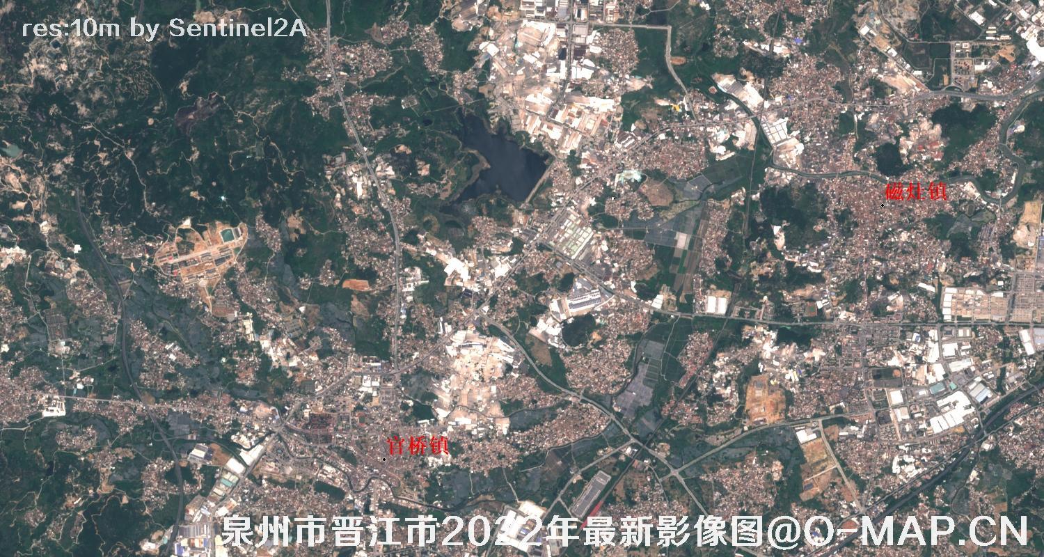 福建省泉州市和晋江市2022年5月份卫星图