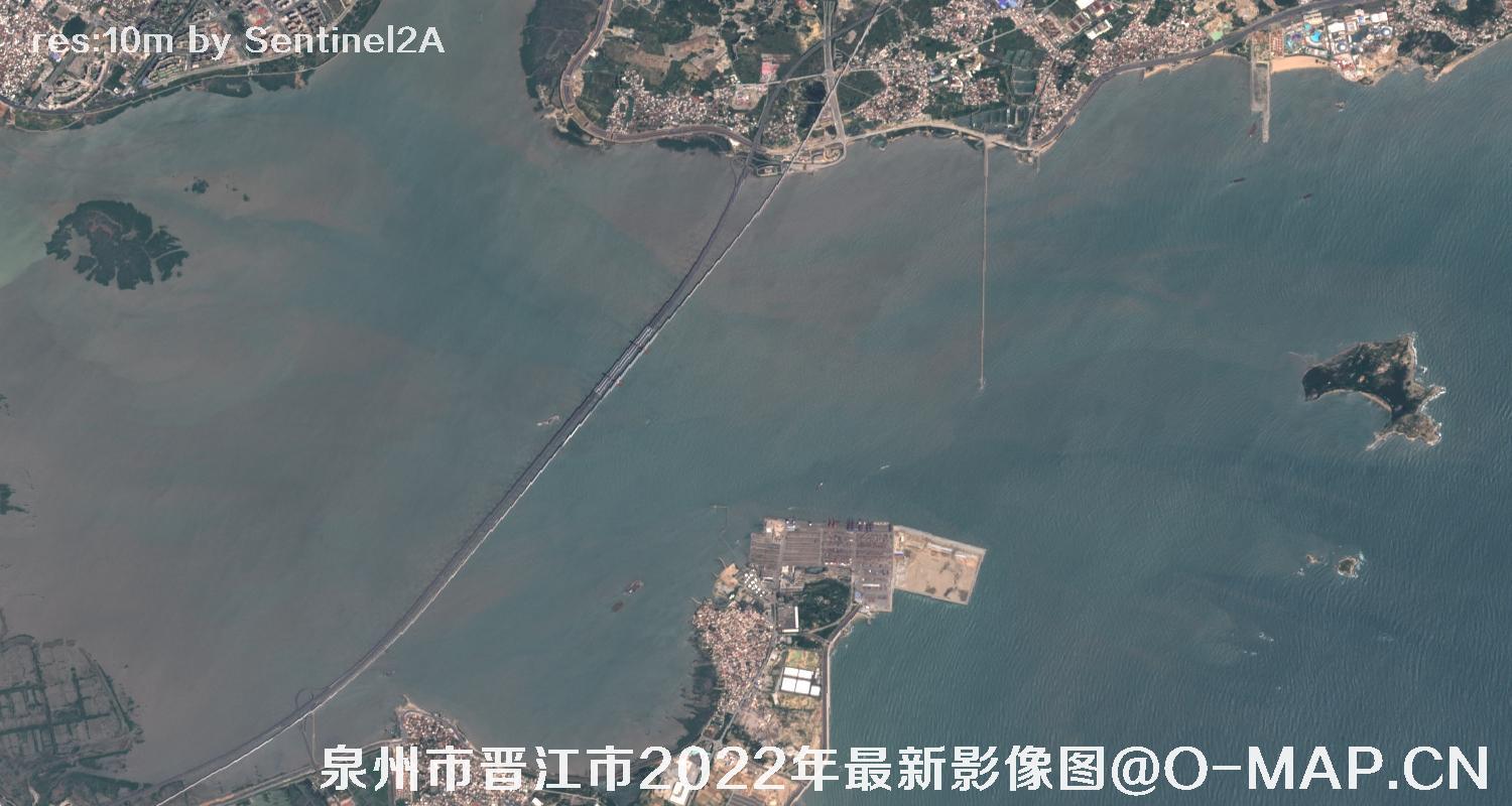 福建省泉州市和晋江市2022年5月份卫星图