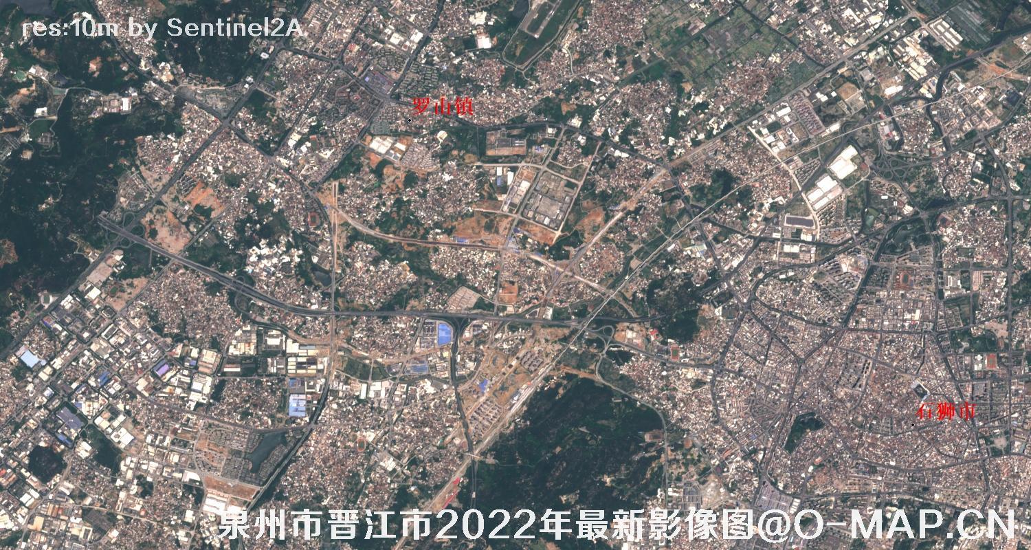 福建省泉州市和晋江市2022年5月份卫星图