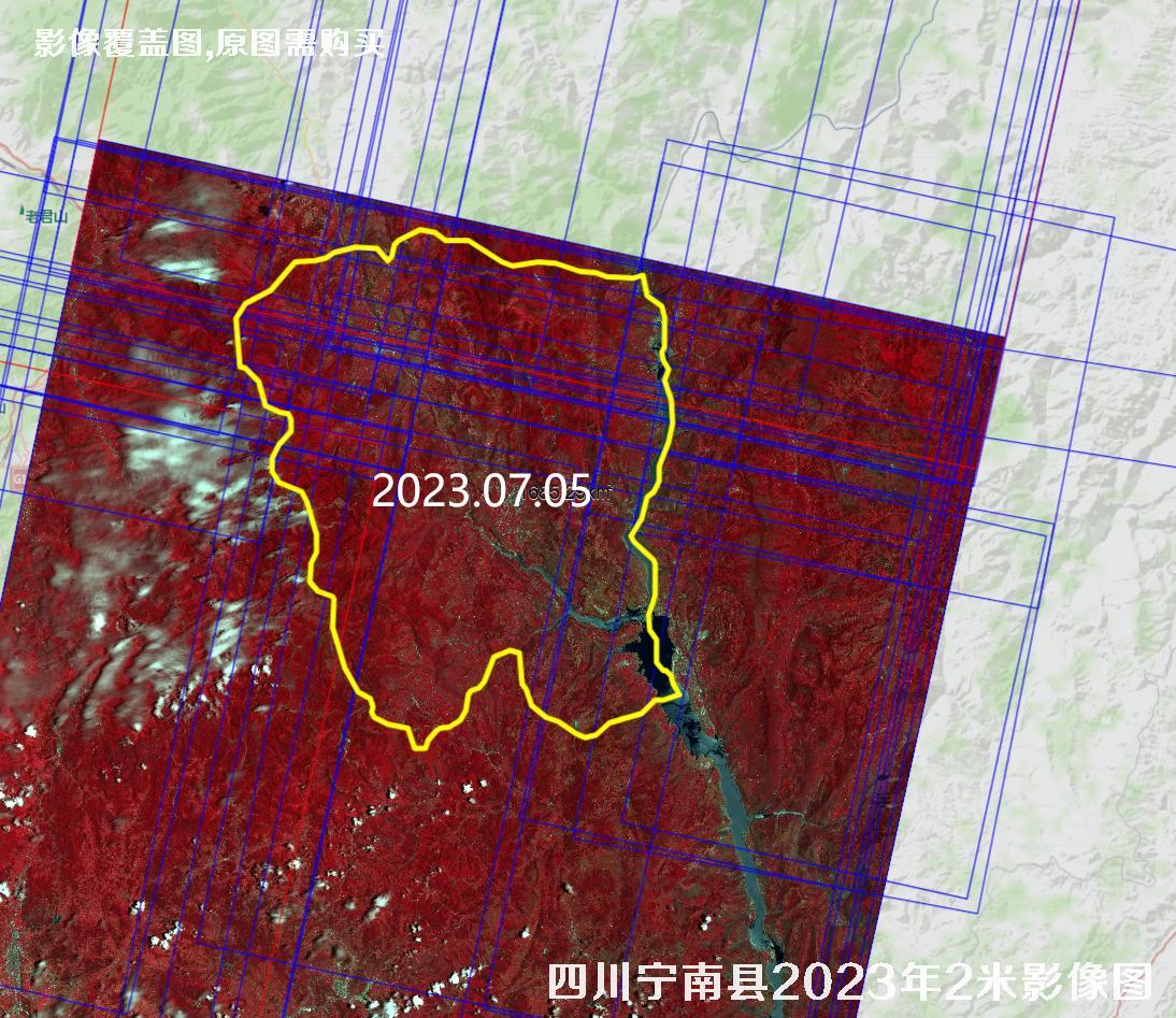 四川省宁南县2米分辨率卫星影像图