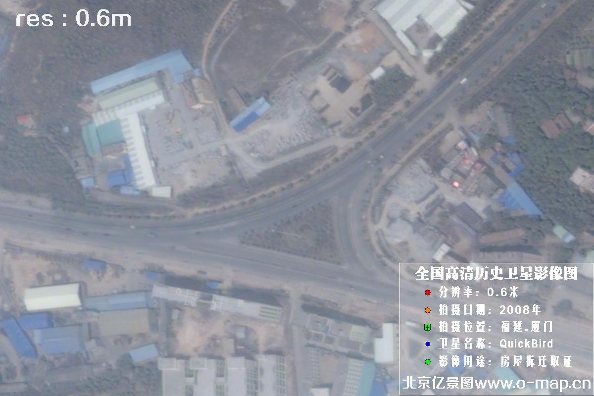 QuickBird卫星2008年拍摄的福建省厦门市历史卫星影像