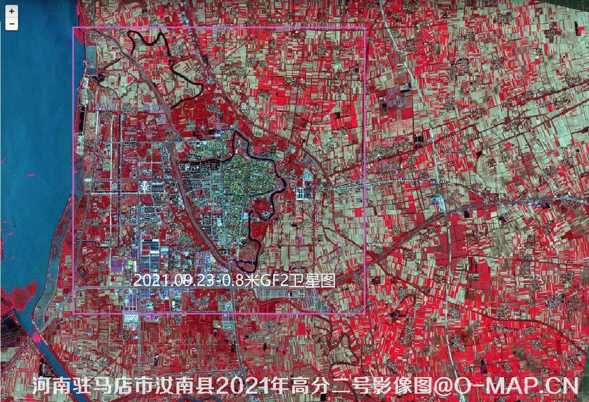河南省驻马店市汝南县2021年高分二号卫星影像图