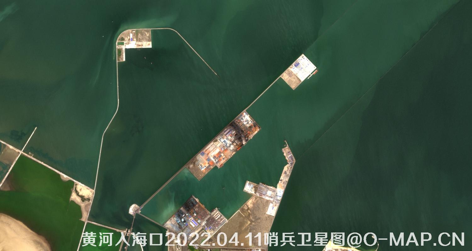 黄河入海口-山东省东营周边2022.04.11哨兵卫星图像