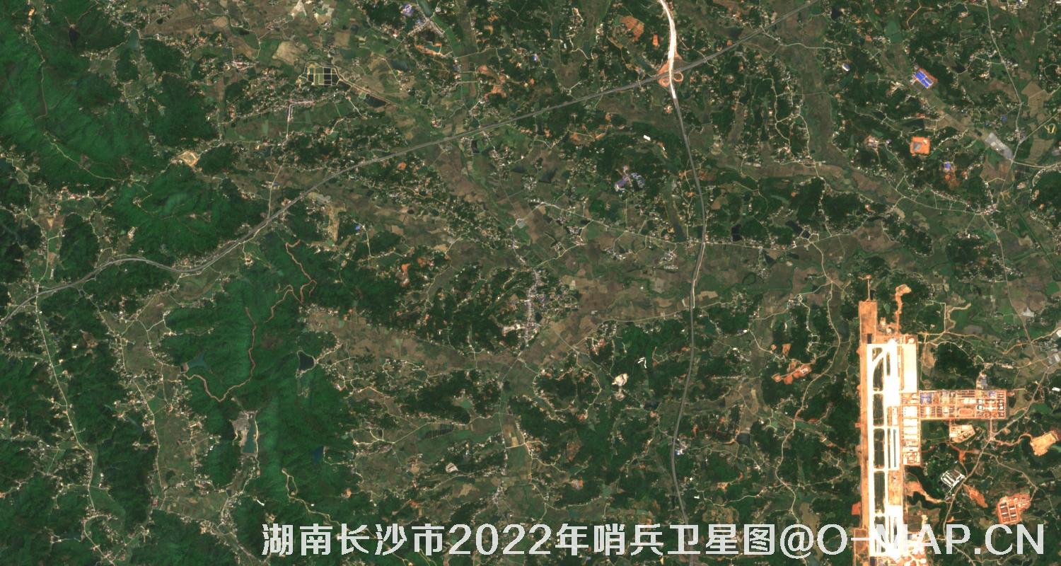 湖南省长沙市2022年4月份10米哨兵卫星图