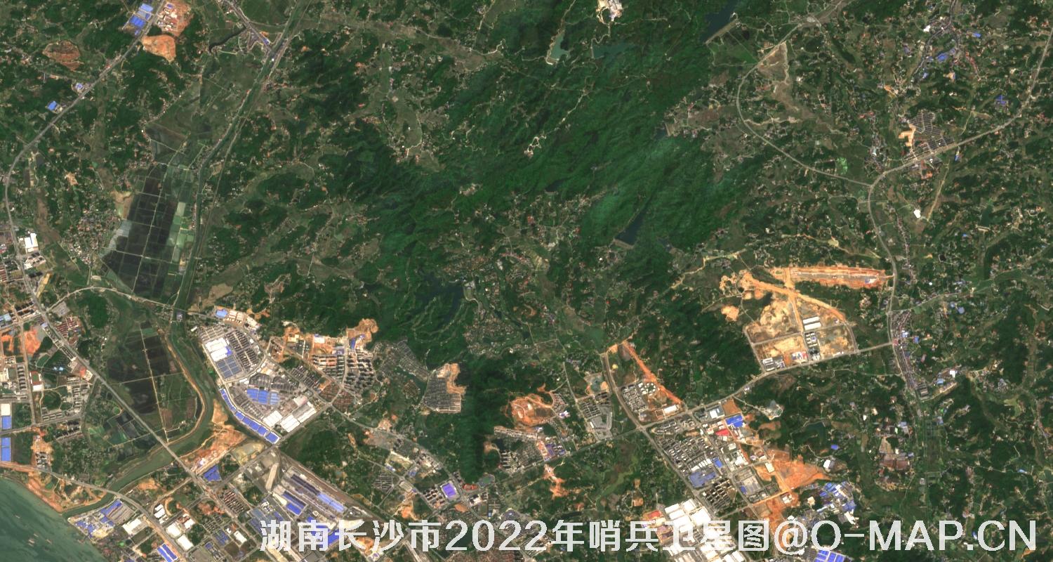 湖南省长沙市2022年4月份10米哨兵卫星图