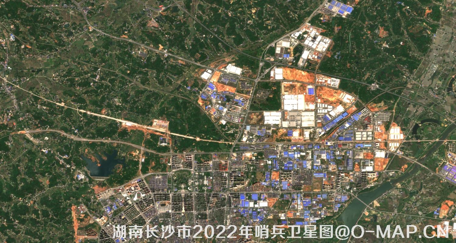湖南省长沙市2022年4月份10米哨兵卫星图