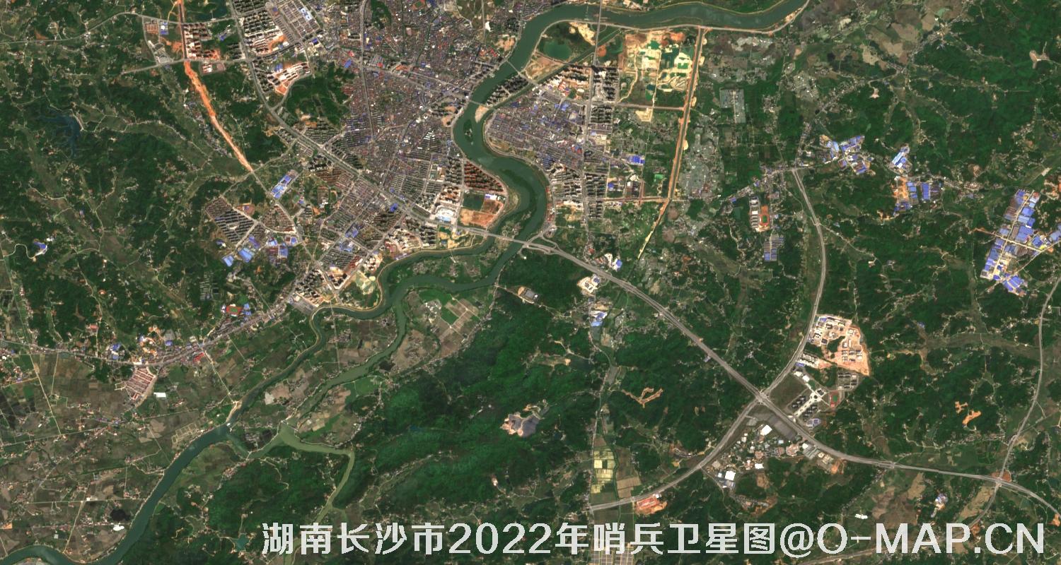 湖南省长沙市2022年4月份10米哨兵卫星图
