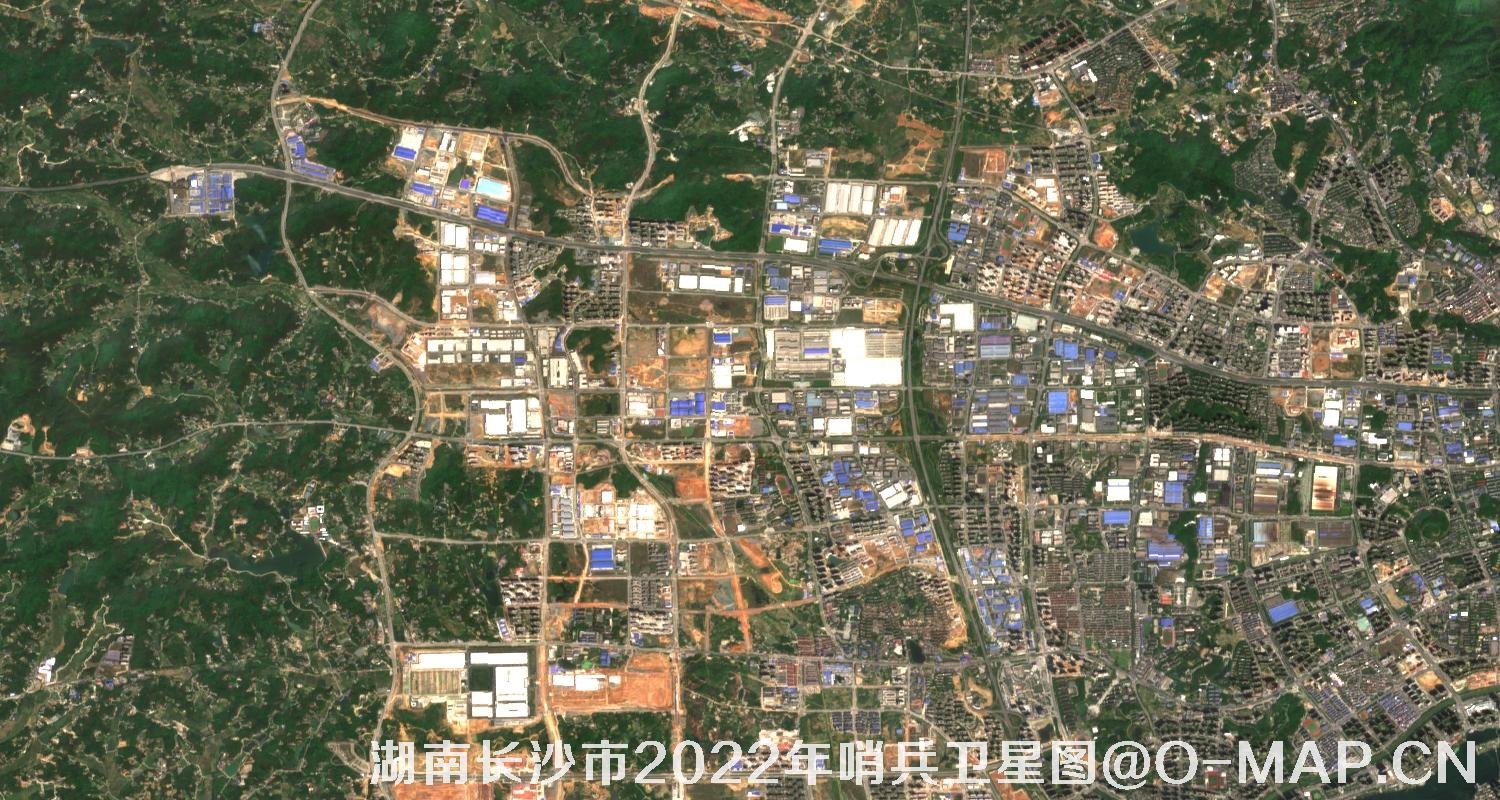 湖南省长沙市2022年4月份10米哨兵卫星图