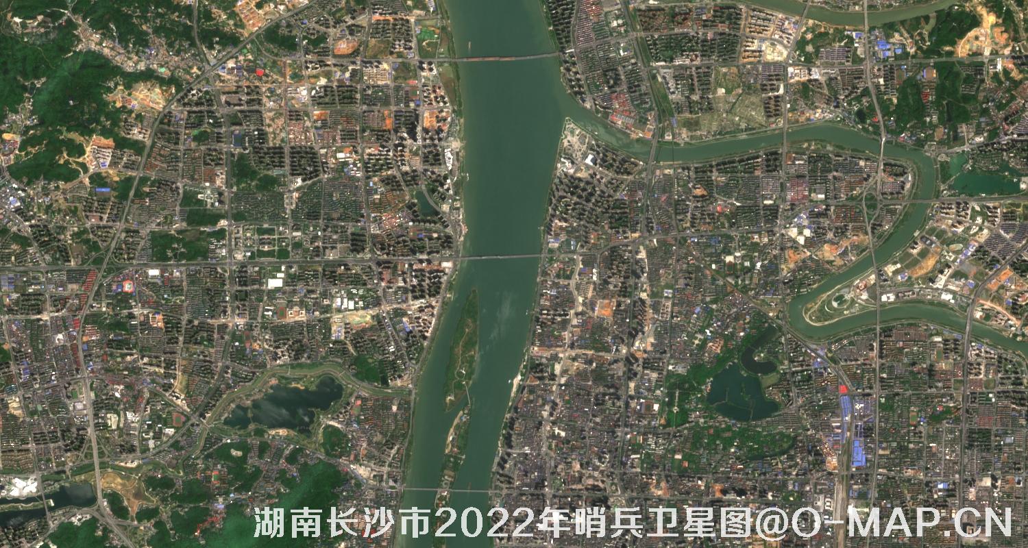 湖南省长沙市2022年4月份10米哨兵卫星图