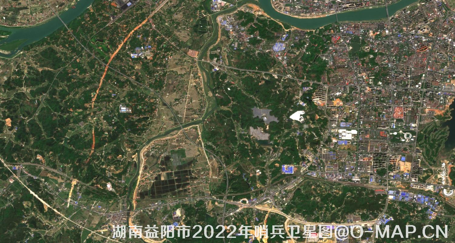 湖南省益阳市2022年4月份10米哨兵卫星图