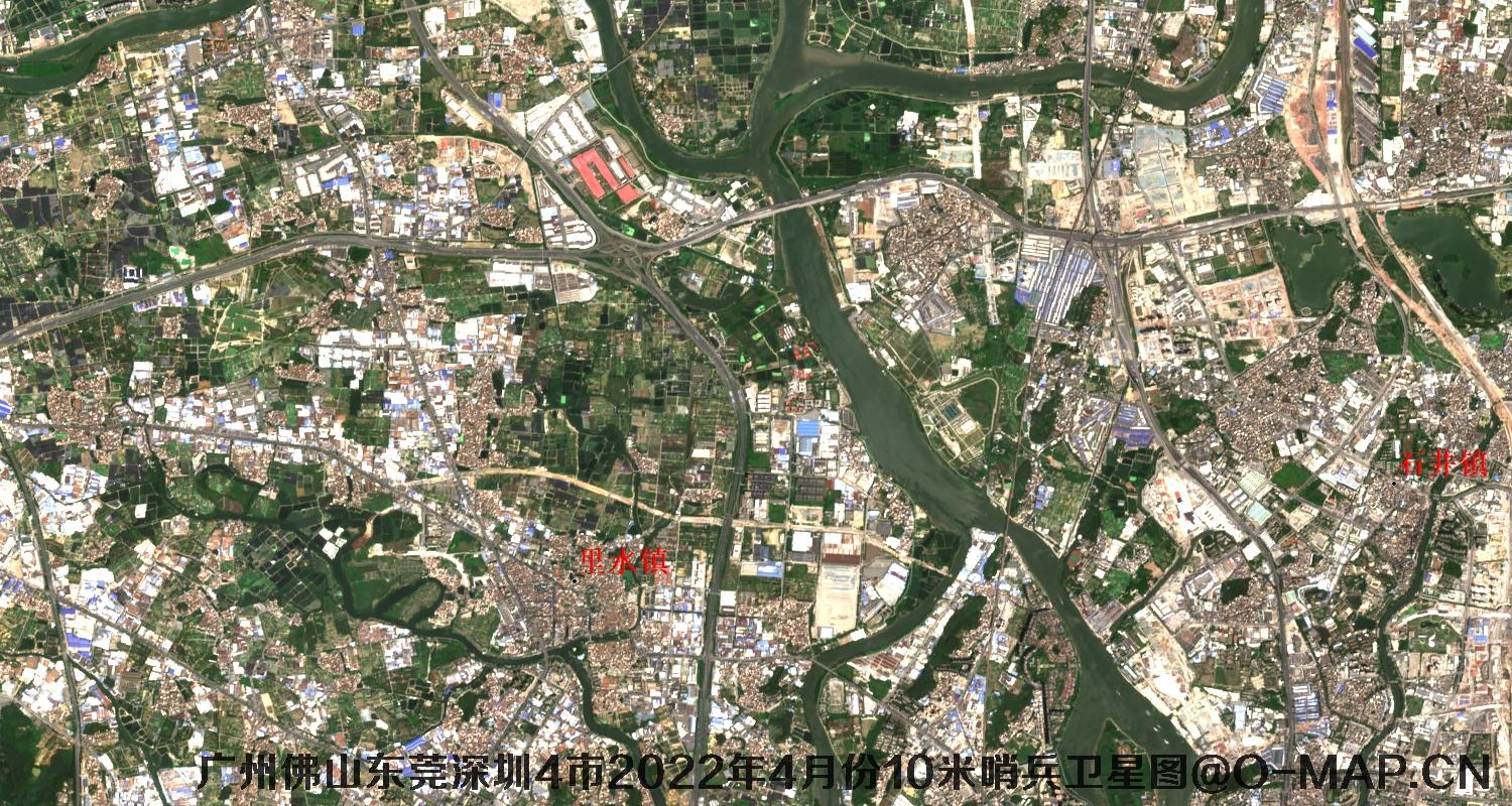 广东省广州市东莞市佛山市深圳市2022年4月份10米哨兵卫星图