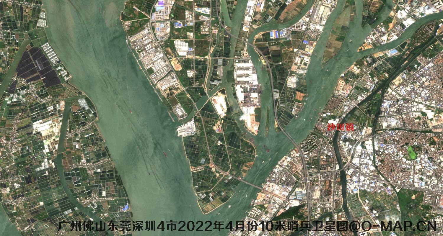 广东省广州市东莞市佛山市深圳市2022年4月份10米哨兵卫星图